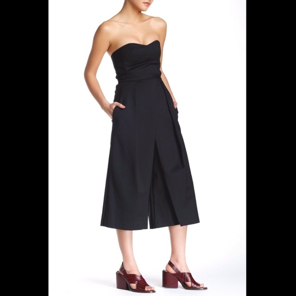 NEW $695 Tibi [SZ 0 ] Sweetheart Agathe Corset Jumpsuit in Black‎ #M398 - Picture 5 of 12